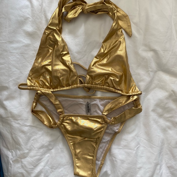 gold bikini set